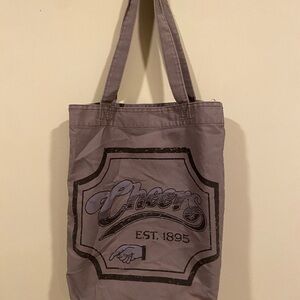 Cheers Graphic Canvas Tote Bag in Dusty Mauve